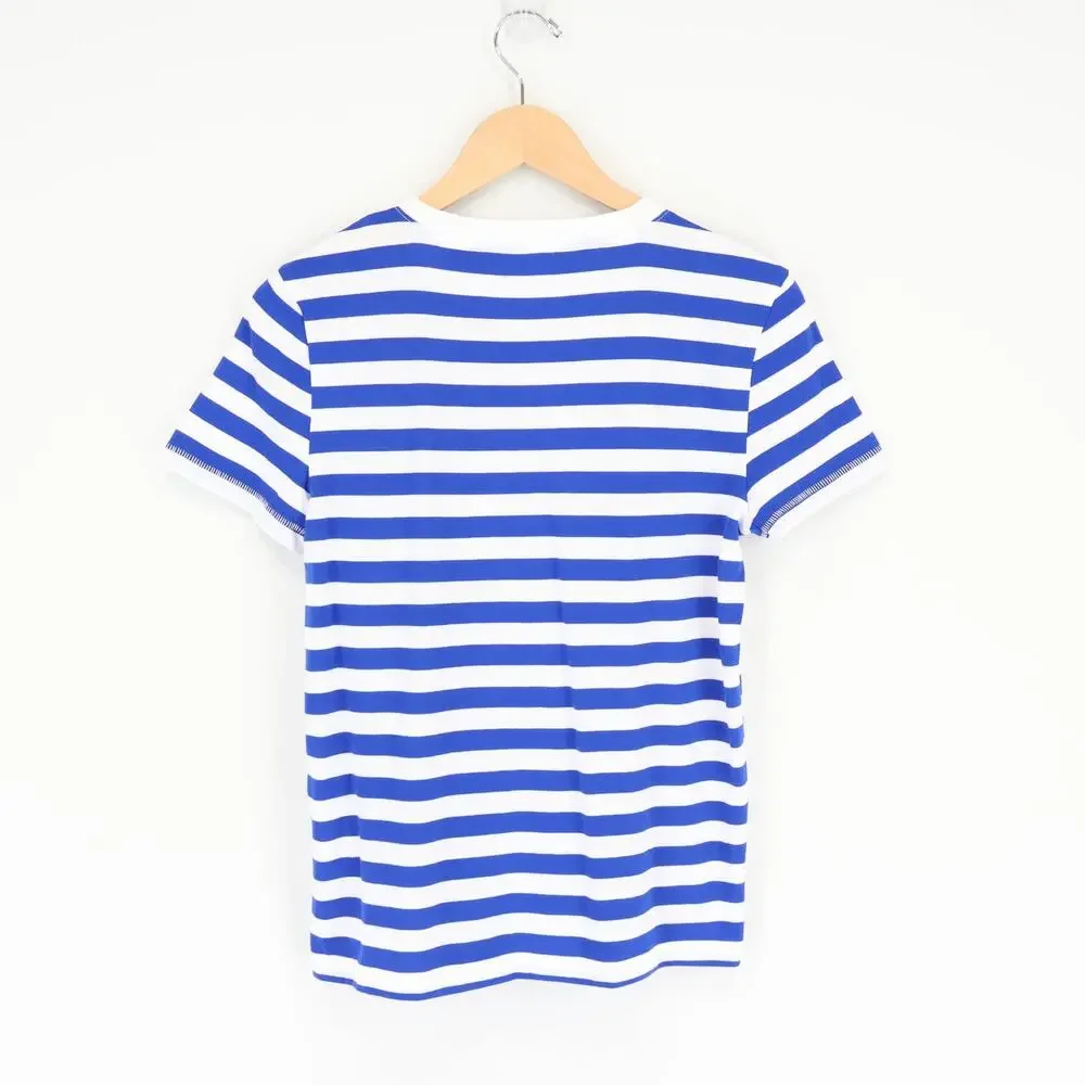 NWT J.Crew Vintage Classic-Fit Crewneck T-Shirt Blue White Stripe Size Small